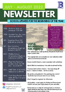 July - August Newsletter